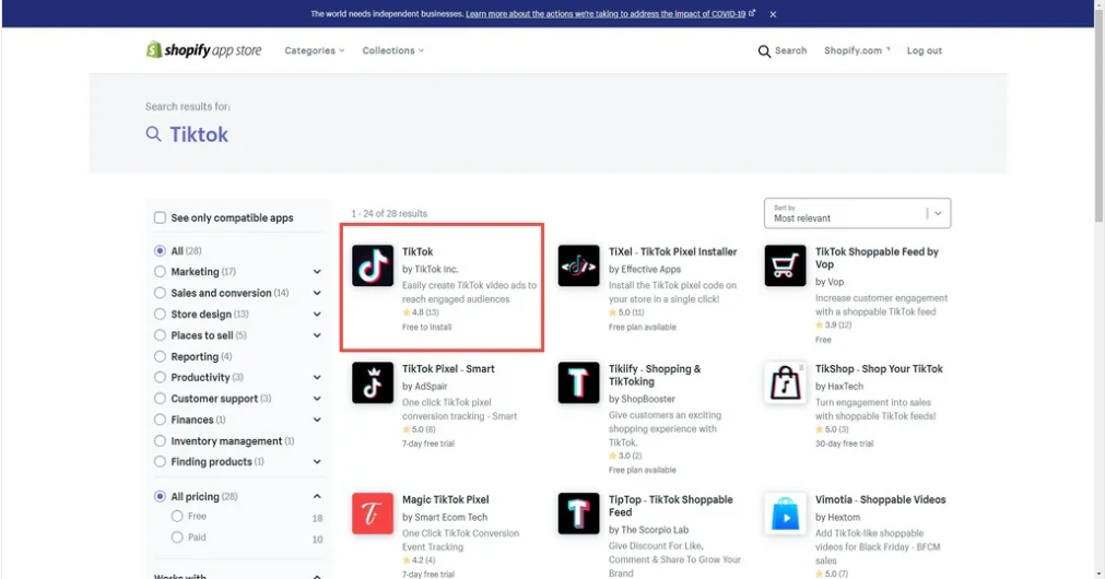 TikTok Installation Process- Shopify