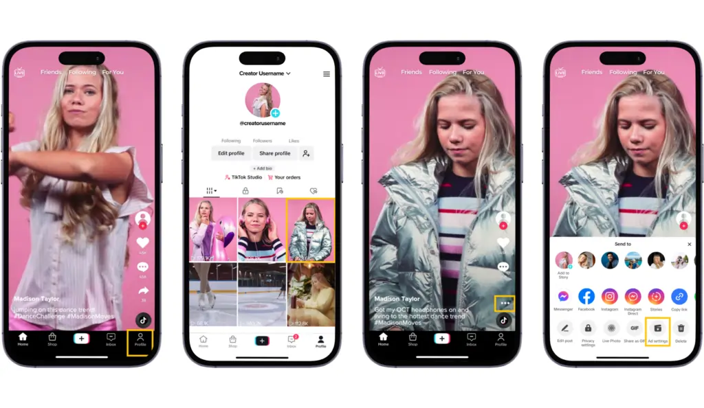 TikTok Ads Creator Selects Video