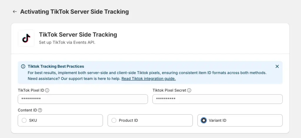 TikTok Pixel Server-Side Tracking